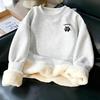 Unisex Oversized Winter Fleece-Lined Hoodie Thick Warm Sweatshirt Men Women Daily Casual Wear
