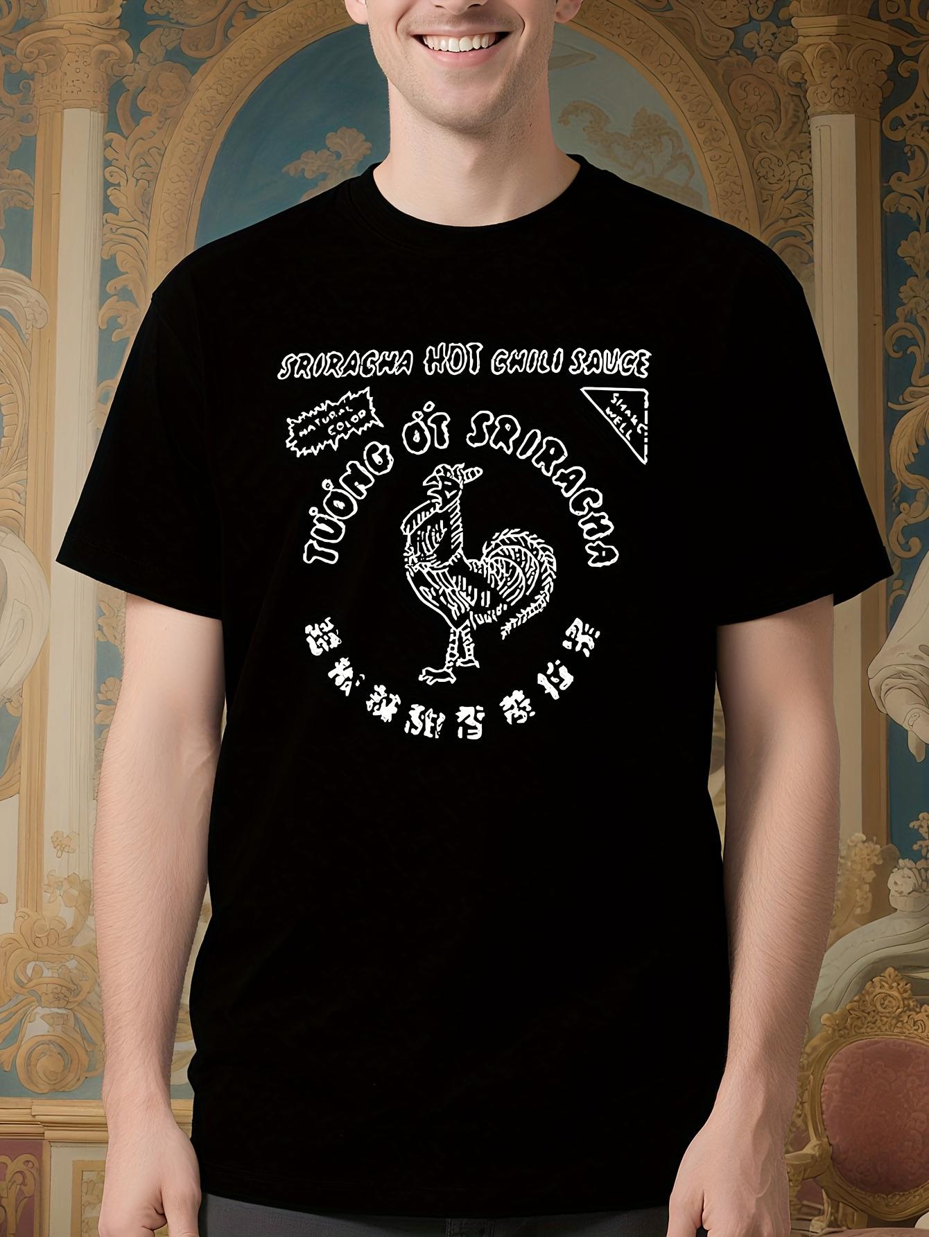 Customizable Cotton Tshirt with Sriracha Logo and Chinese... XL