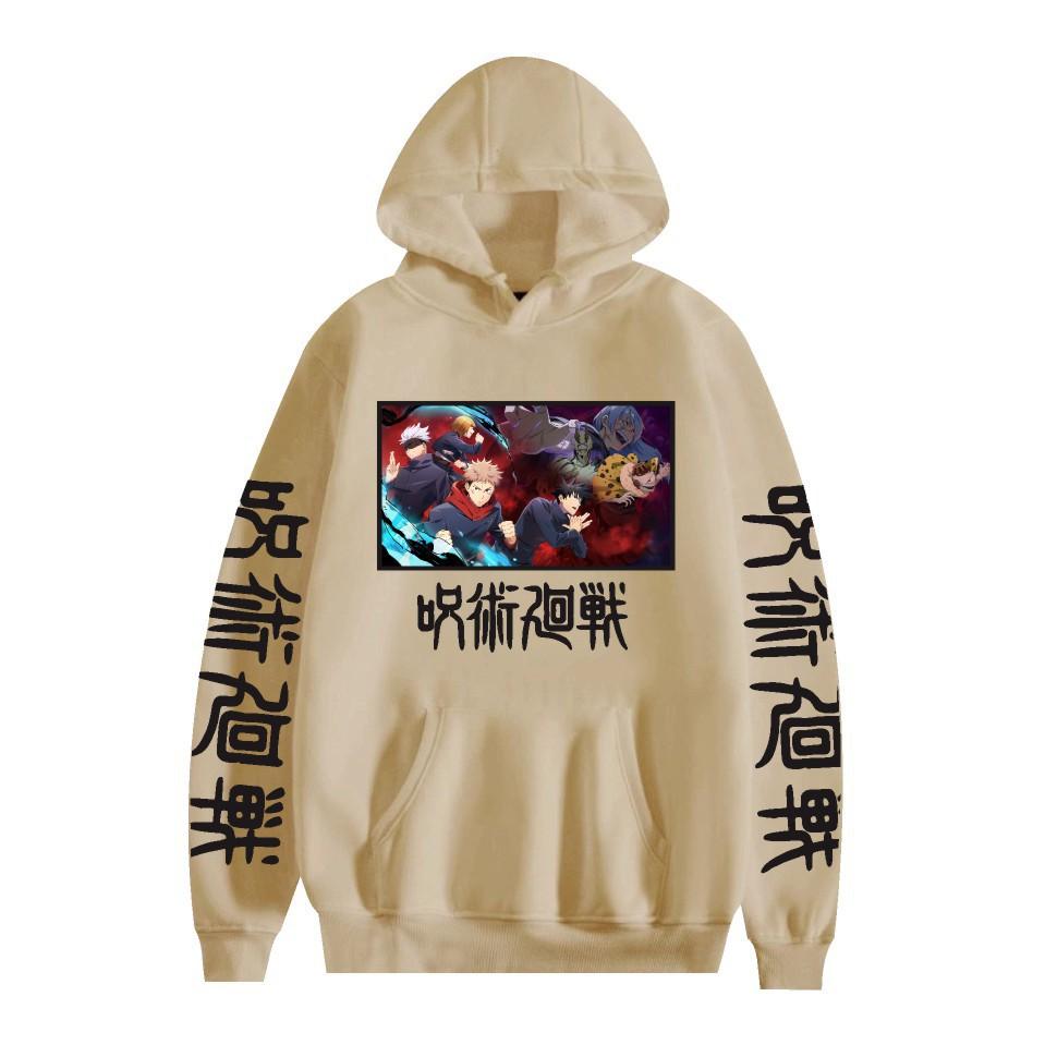 Mens Womens Hoodie Jujutsu Kaisen Anime Hoodies Streetwear Harajuku Casual Printed Hooded Pullover Sweatshirts