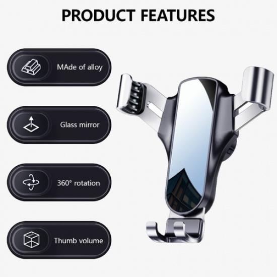 360 Degree Rotating Bracket Car Phone Stand Air Vent Mount 360 Degree Rotating