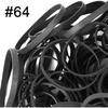 Rubber Bands Size #64 - 120 Pieces Elastic Black Bands for Office, Files, Litter Box