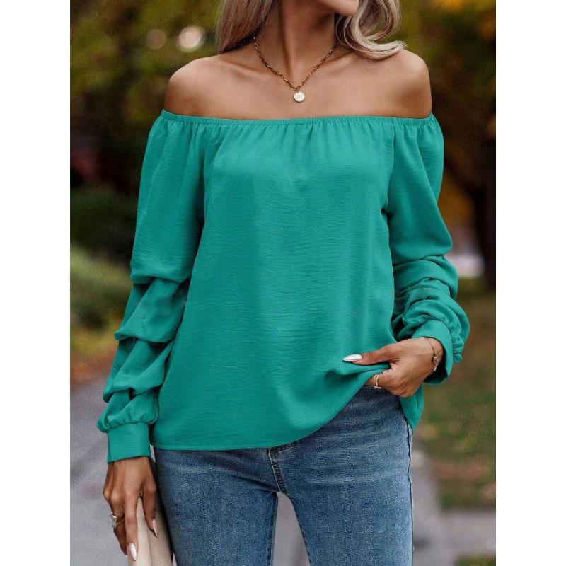 Women's New Fall Fashion Off The Shoulder Long Sleeved Shirt