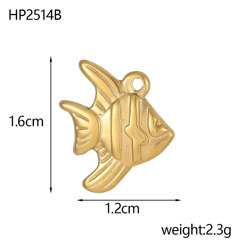 CARLIDANA Vintage Starfish Shell Stainless Steel DIY Fish Tail Versatile Turtle Creative Necklace Accessories Various Styles