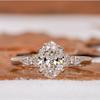 Elegant Moissanite Rings for Women Sparkling Diamond Wedding Engagement Ring Fashion Jewelry Gift