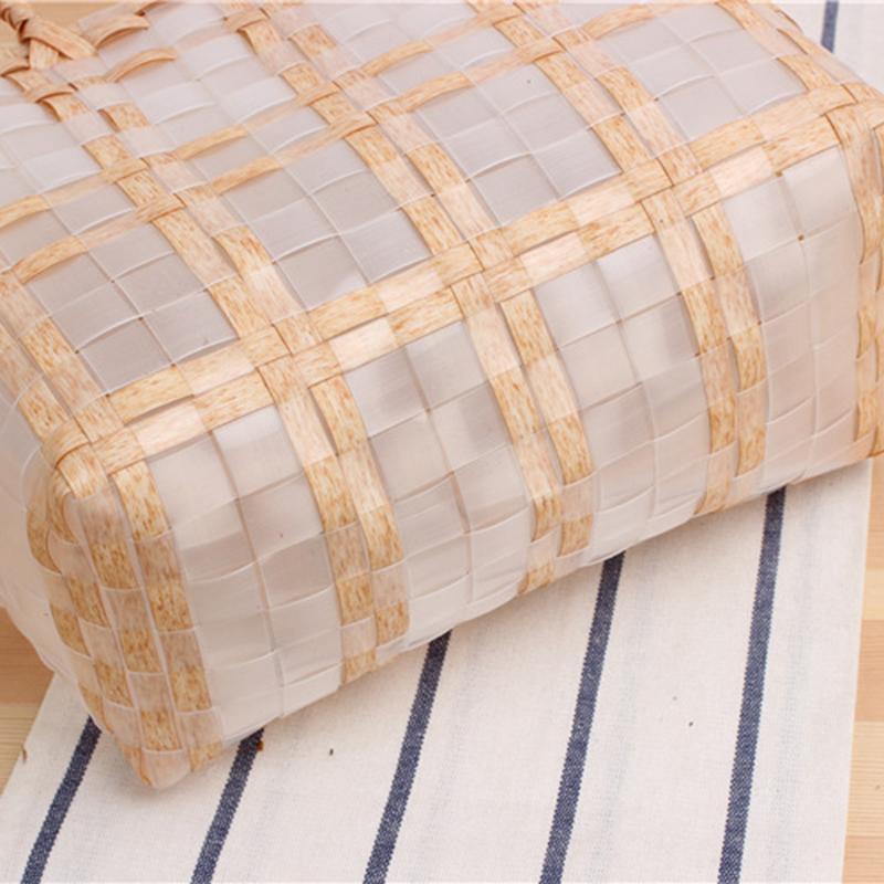 Summer Jelly Women Fashion Transparent Handbag Large Capacity Beach Bag Casual Woven Shopping Basket Tote MIT