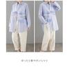 [Second roots] stripe shirt design long big silhouette Relaxing long sleeve spring autumn ladies blouse business work Fashionable fashionable button