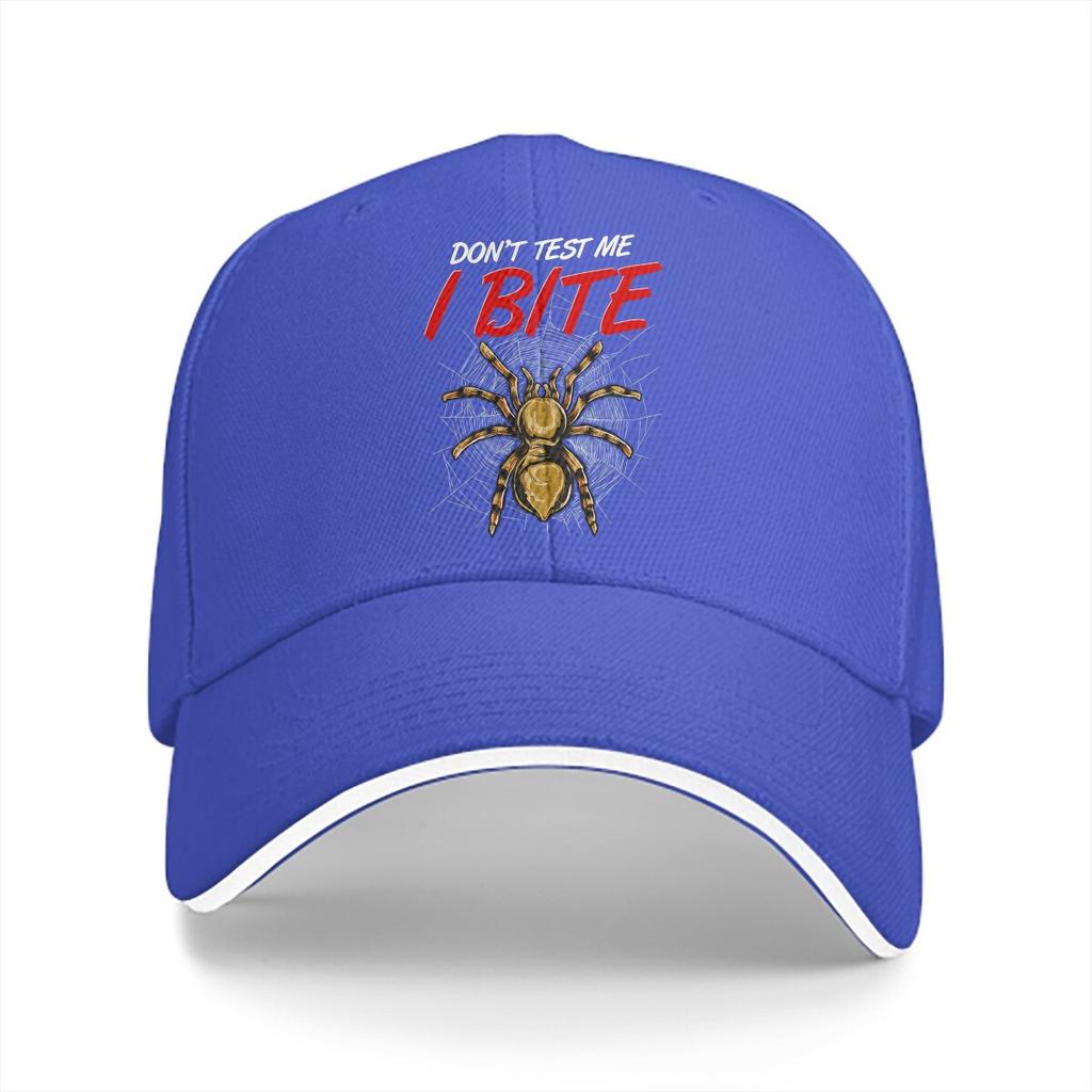 Spiders Multicolor Hat Peaked Men's Cap Don't Test Me I Bite Tarantula Spiders Personalized Visor Protection Hats