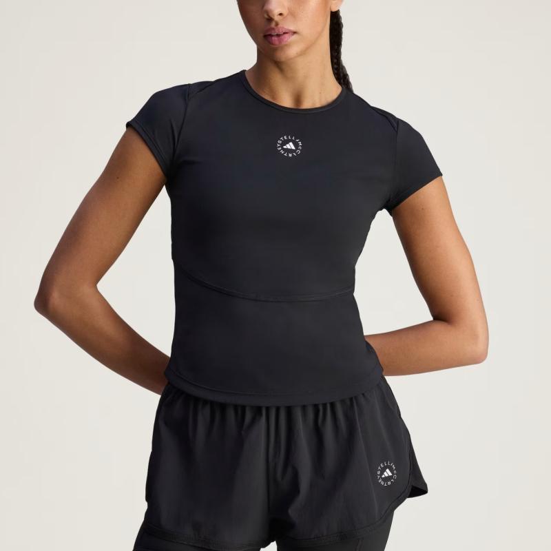 Adidas X Stella McCartney Collaboration Round Neck Simple Pullover Short Sleeve T-Shirt Women Tops JW4563