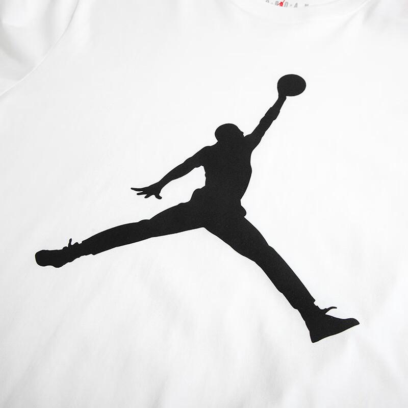 Jordan Ss22 Logo Print Crew Neck T-Shirt Men Tops White CJ0922-100