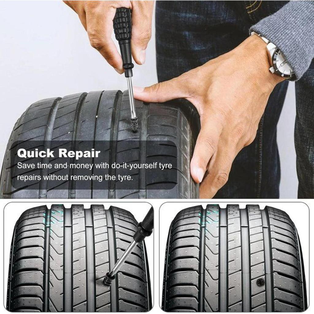 Car Tyre Repair Rubber Nail Set Auto Motorcycle Tyre Repair Nails Truck Scooter Bike Tire Puncture Screw Tool Accessories