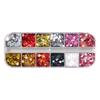 Nail Art Sequins 12 Grids Romantic Valentine's Day Love Size Mixed Boxed Sequins Nail Sequins