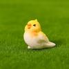 3Pcs Miniature Parrot Figurines Desktop Ornament Adorable Resin Bird Decor for Fairy Gardens & Terrariums