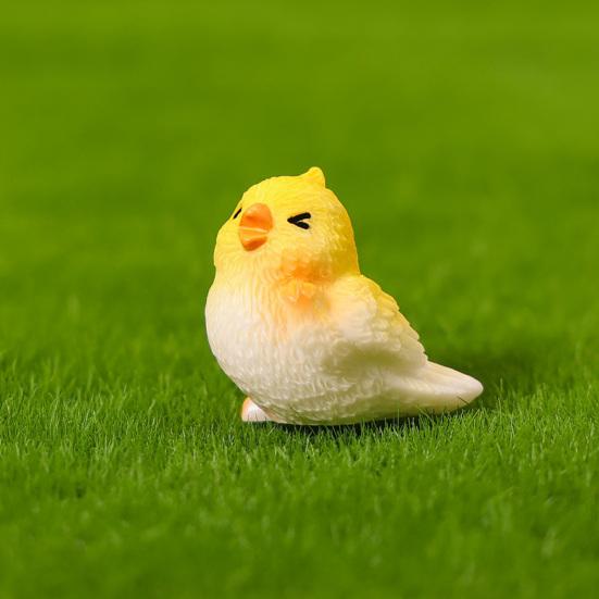 3Pcs Miniature Parrot Figurines Desktop Ornament Adorable Resin Bird Decor for Fairy Gardens & Terrariums