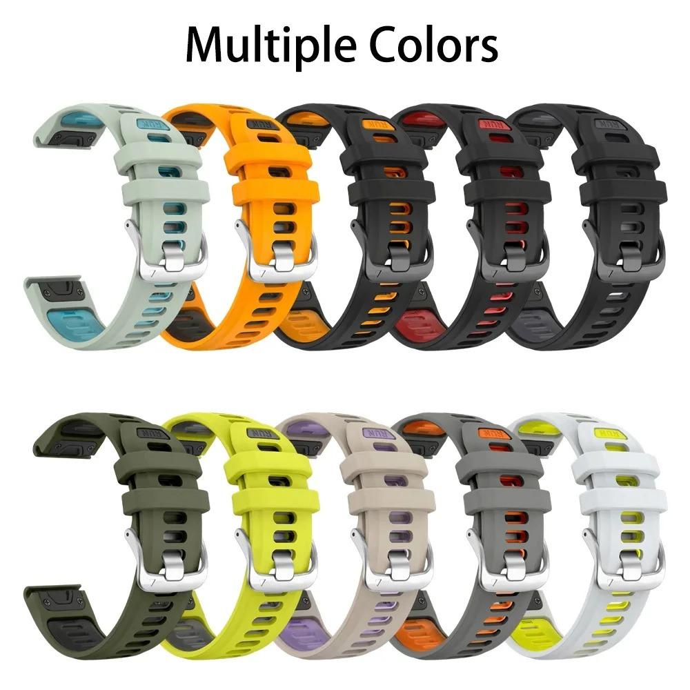 Bracelet de Montre en Silicone QuickFit 22mm 26mm pour Garmin Fenix 7 7X 8 6 Pro Enduro 3 2 Epix Pro Bracelet Sport Couleurs Correspondantes