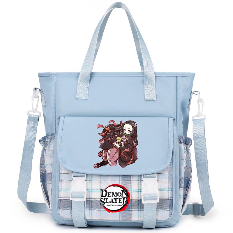 Demon Slayer Tote Bag Crossbody Bag Carrying Bag Shoulder Bag for Teenager Girl Boy Back To School Bag Men Women Leisure Travel Bag Mochila