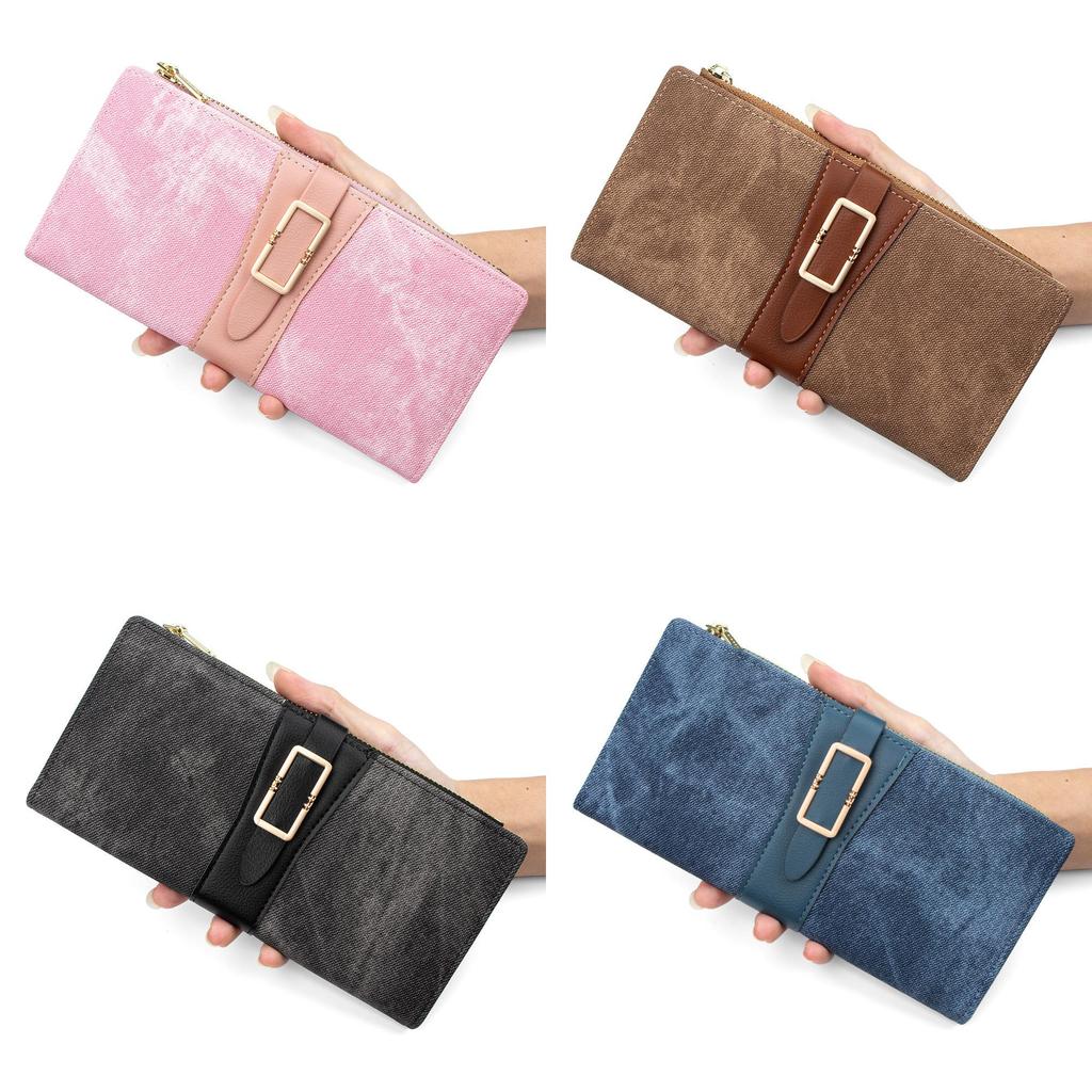 Pu Leather Ladies Wallet With Multicard Slots And Zipper Coin Pocket For Daily Use