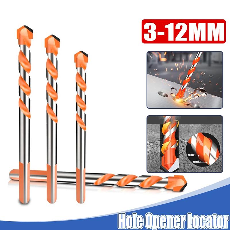 3/4/5/6/7/8/10/12Multifunctional Glass Metal Tile Drill Bit Triangle Diamond Drill Set Ceramic Concrete Brick Wood Punching Hole Saw Drill
