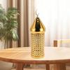 3.74x11.81in Golden Windproof Candle Lantern Gold Scented Candle Lantern  Home Lighting Display