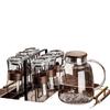 Handun 280ml Glass Teacup Set with Rack & Wood Tray