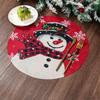 4pcs Christmas Snowman Placemat Merry Christmas Party Decoration 2025 Xmas Santa Claus Placemat Navidad Natal New Year Gift 2026