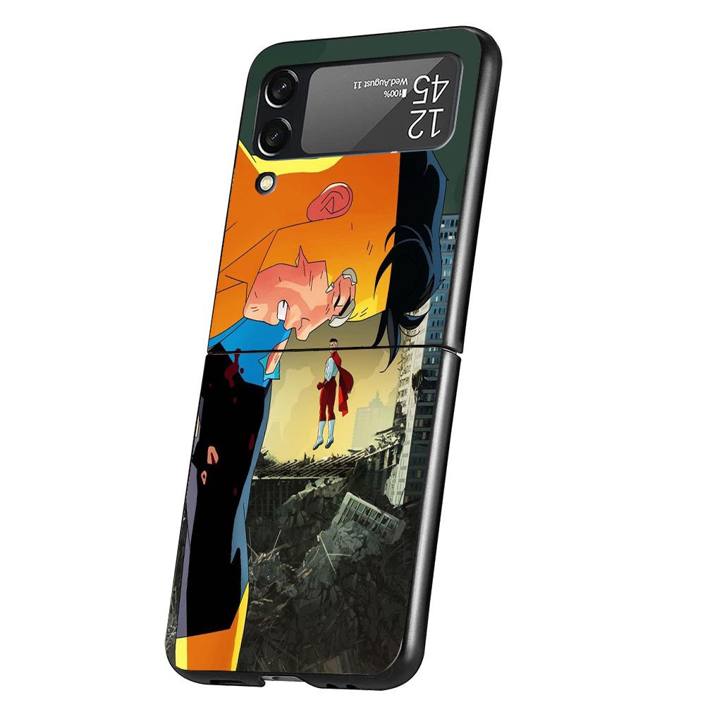 Cool I-Invincible Cover Phone Case For Samsung Galaxy Z Flip 7 6 5 4 3 5G Flip7 Flip6 Flip5 Flip4 Flip3 Black Fundas Shell