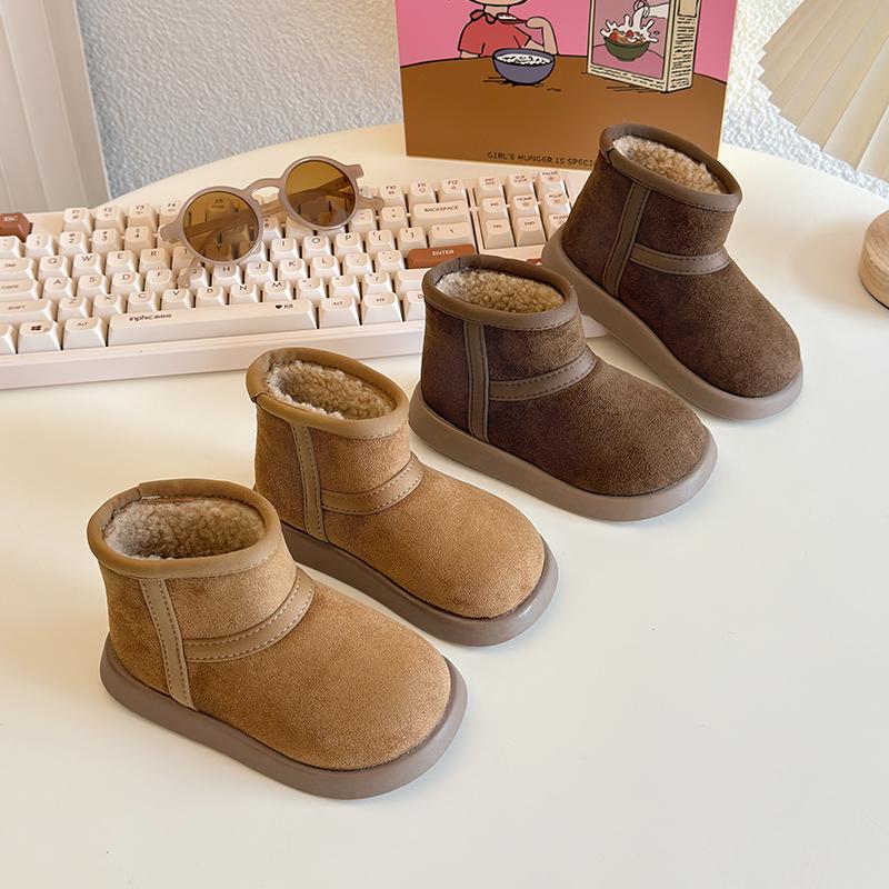 Baby Boys Girls Snow Boots Autumn Winter Children Casual Shoes Anti-slip Soft Sole Infant Toddler Shoes Outdoor Kids Plush Boots