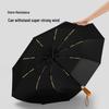 Fully Automatic Windproof UV Protection Folding Umbrella with Wood Handle