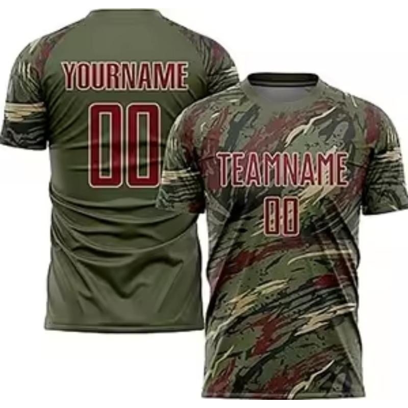 

Camouflage Sports Jersey Men s Short Sleeved T-shirt Basketball Football Lightweight Breathable Fashion Design Spring and Summer Outdoor 6XL