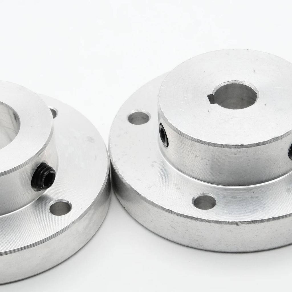Aluminum Alloy Flange Coupling 5/6/6.35/7/8/9/10~22MM Hole-Keyway 50MM Rigid Transmission Shaft Connection
