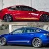 Car Vinyl Side Decals for Tesla Model 3 Body Side Sticker Stripes Racing Style Decor Decal Modification Stickers 2pcs