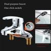 Zinc Alloy Two-Hole Bathroom Faucet Deck Mounted  Ceramic Cartridge Cold Water Tap 10Cm Center Distance