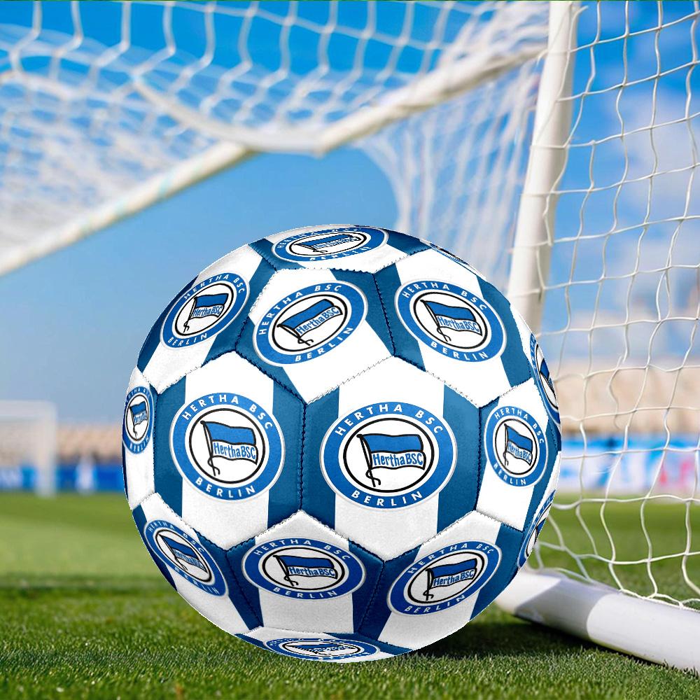 Hertha Bsc Berlin Crest Size 5 Soccer Ball, Suitable for Training and Matches, High-Elasticity, Wear-Resistant Material Gift for Fan