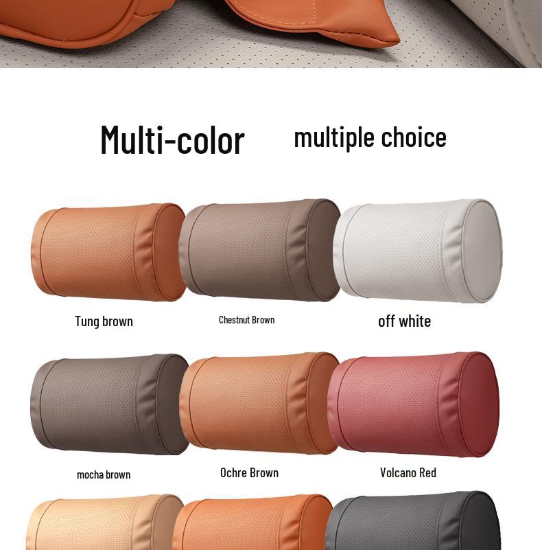 Four Seasons Universal Car Headrest & Lumbar Support Set - Adjustable Neck & Back Pillows.