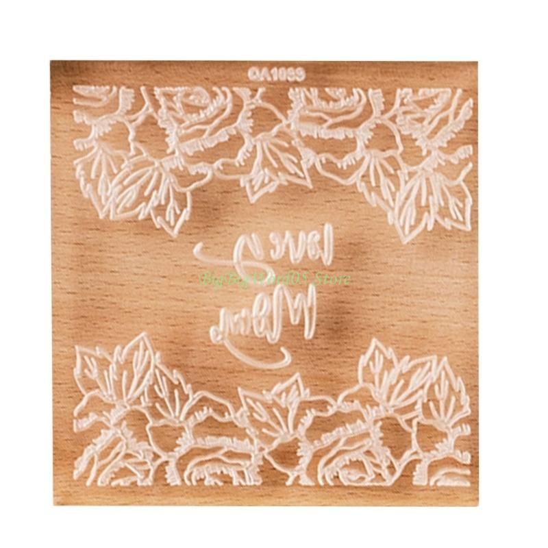 24TE Acrylic Cookie Embosser Mold Mothers' Day Cake Stencil Fondant Stamp Mold