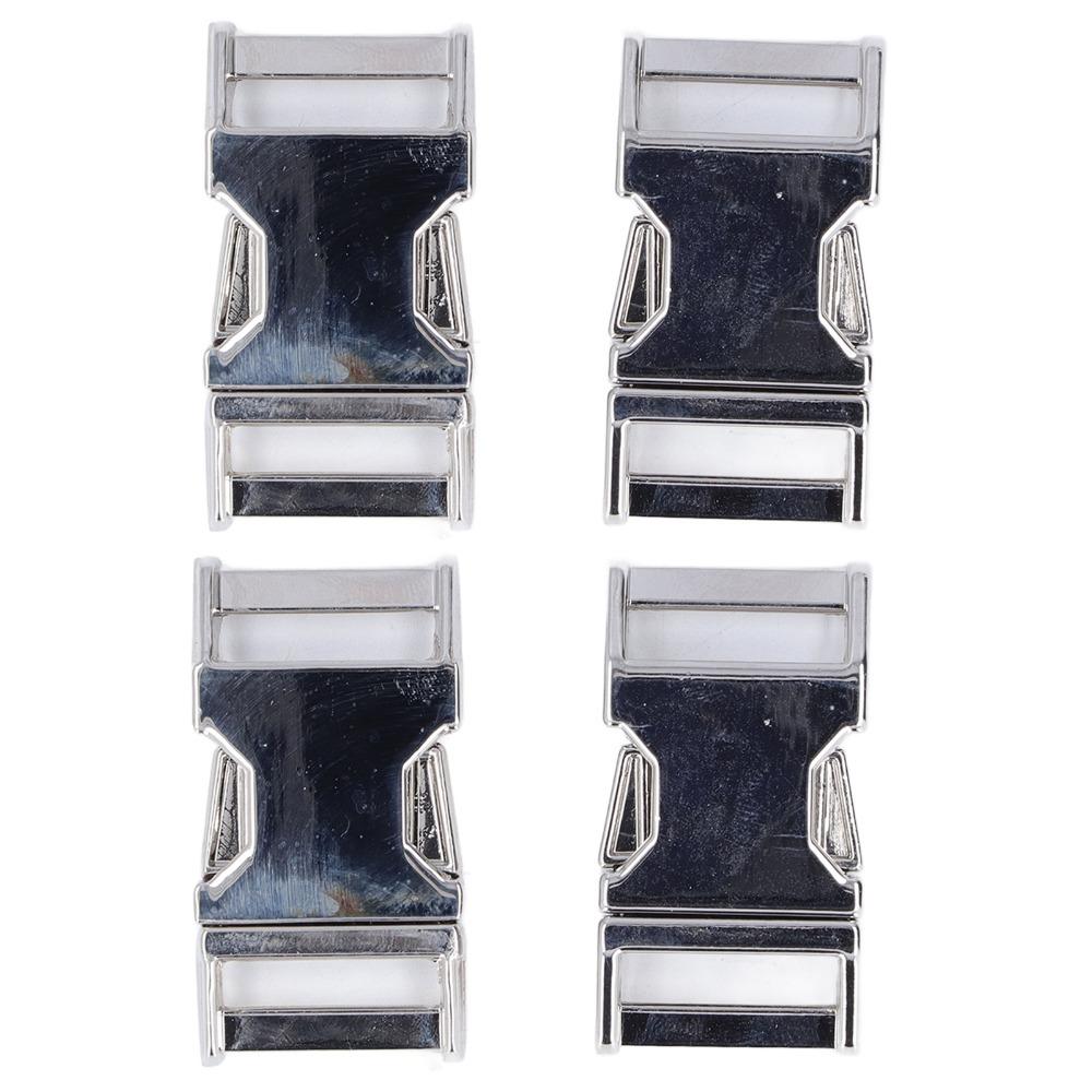 4pcs 25x47mm Metal Buckle Glossy Finish Belt Buckle Quick Release Quick Release Clip For DIY Craft серебряный