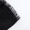 Gothic Goth Dark Lace Patchwork Bandage Strapless Corset Dress Party Gown Fairy Backless Tailed Women