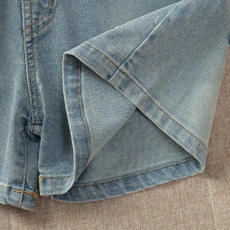 New Style Girls Denim Shorts Summer Wear Summer Pants For Children Fashion Jeans Casual Sports Shorts With Bowknot