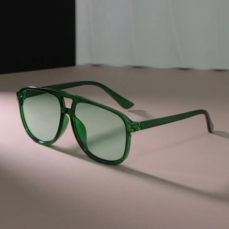 Luxurious Big Frame Sun Glasses Women Men Square Sunglasses Female Casual Green Colors Mirror Designer Brand Fashion