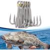 4X-Treble-Hooks-Saltwater-Big-Game-Fishing-Hooks Ultra Strong Stainless Size 3/0 1/0 2/0 4/0 5/0