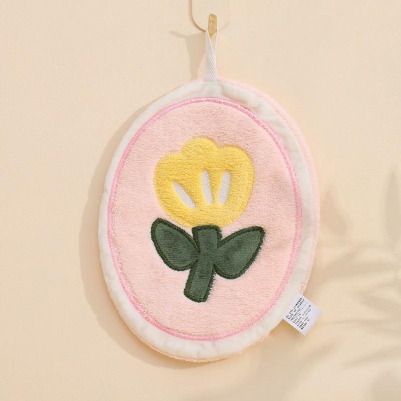 Cute Kitchen Hand Towel Hanging Towel, Absorbent Coral Fleece Hanging Type Absorbent Cartoon Handkerchief 1pcs разноцветный