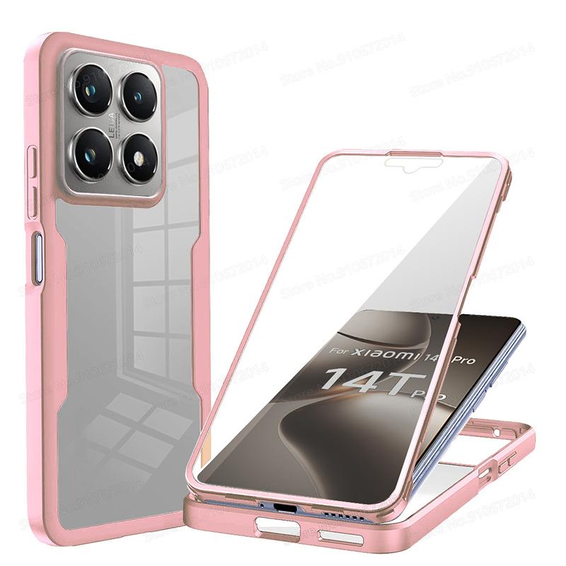 Pro Xiaomi 14T Pro Pouzdro 360 Ochrana celého těla Průhledný kryt telefonu Pro Xiaomi Redmi 14C K50 12T 14 T Pro Nárazuvzdorná pouzdra