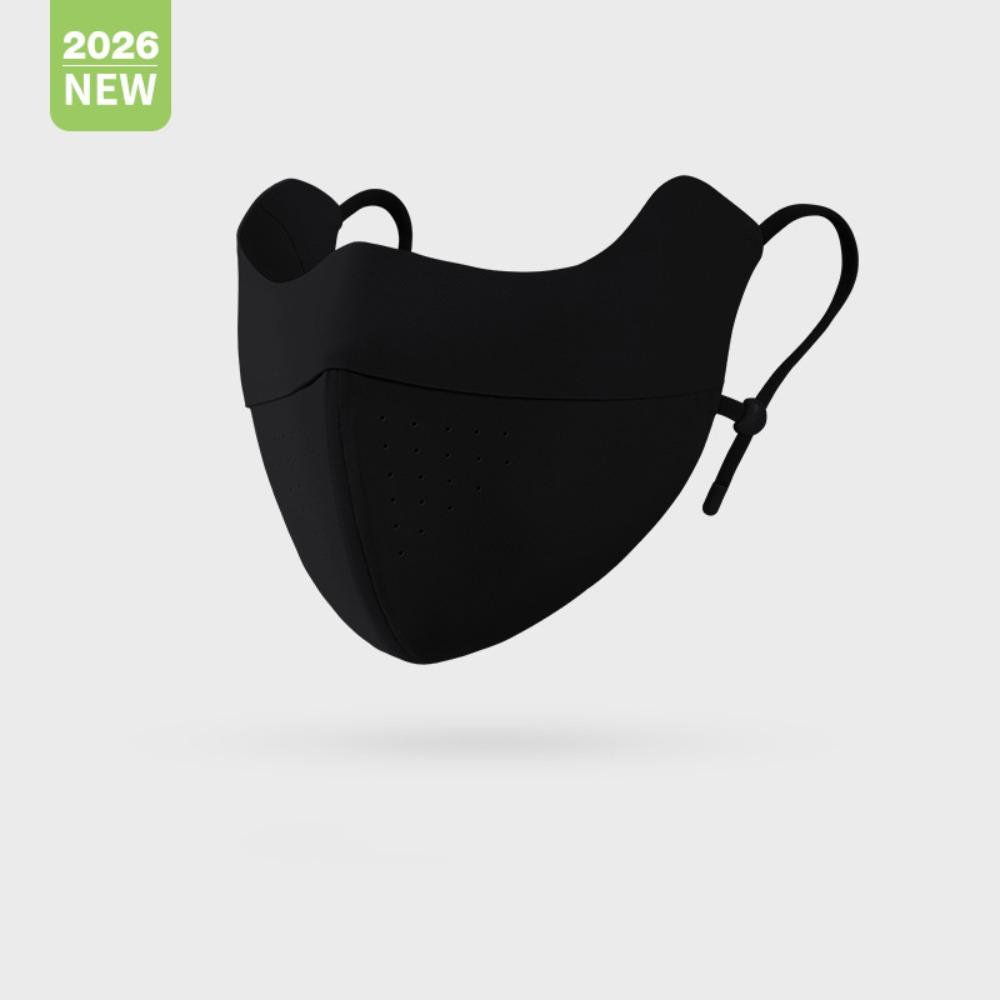 Breathable Ice Silk Mask Thin Face Gini Mask Elastic Sunscreen Mask  Cycling чёрный