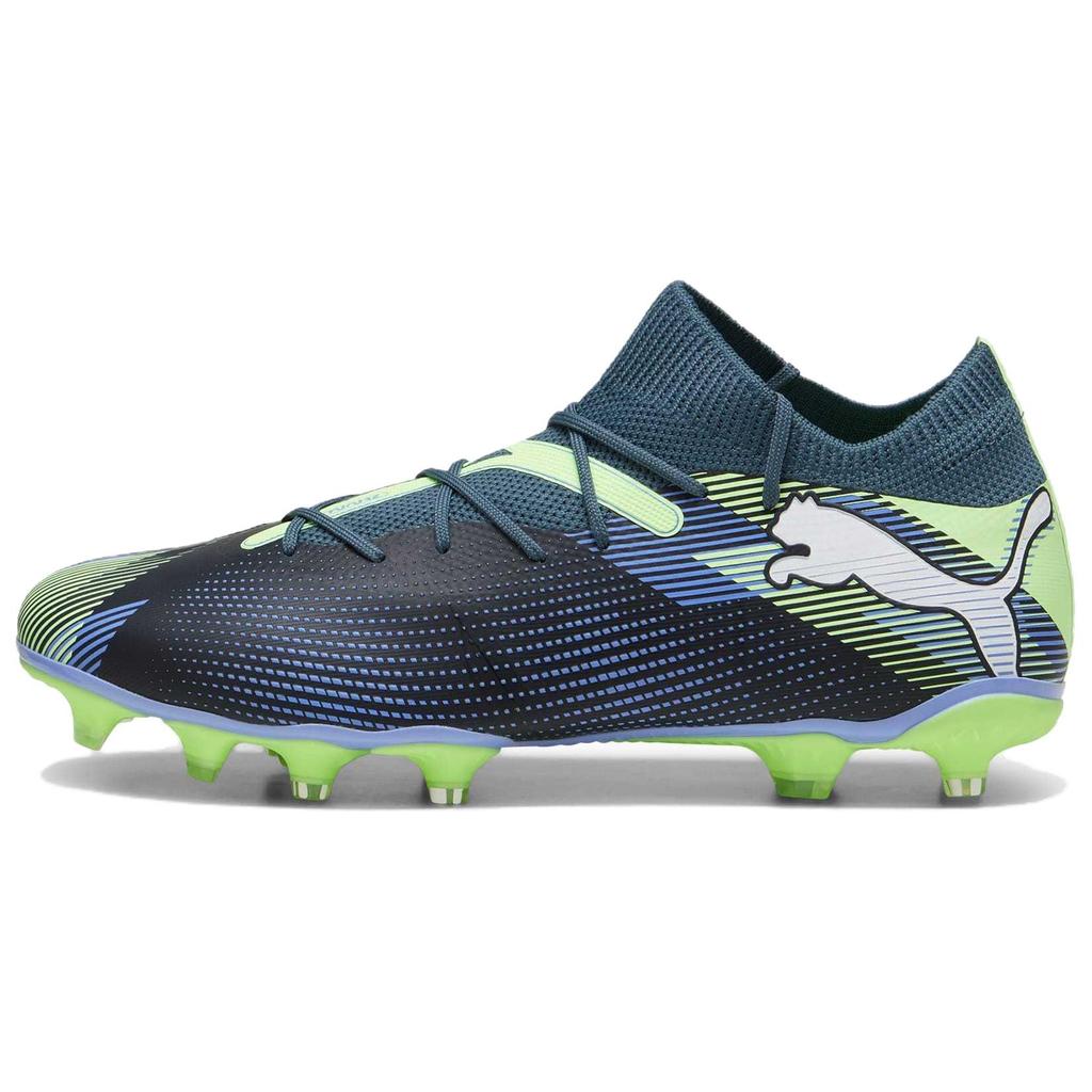 New PUMA FUTURE 7 MATCH Breathable Soccer Shoes Men's Gray Blue 107931-03