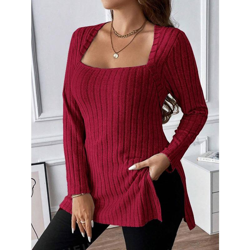 JPNTKY Women's Fashion Casual Solid Color Print Long Sleeve Blouses & Shirts