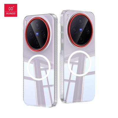 Pro Vivo X300 Vivo X300 Pro Pouzdro XUNDD Průhledné Pouzdro Ultratenké Nežloutnoucí PC Kryt na telefon s magnetickým kroužkem