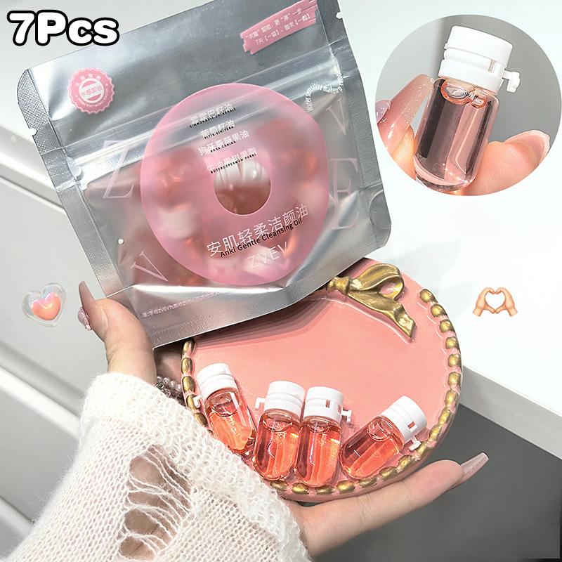 

7/10/30Pcs Cleansing Oil Camellia Secondary Facial Cleanser Deep Gentle Cleansing Travel Portable Single Makeup Remover Oil as the picture