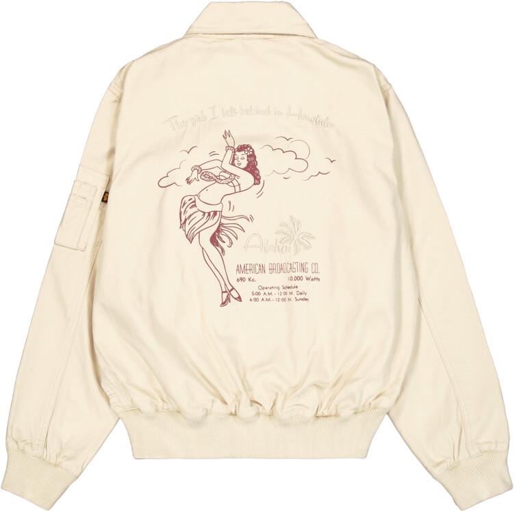 Alpha Industries CWU-45 Canvas Honolulu Bomber Jacket (156126) Vintage White