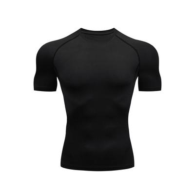 Herren Fitnessstudio Muskelshirt Rundhals Enganliegend Sportliches T-Shirt Atmungsaktives Formendes T-Shirt für Fitnessstudio Sport Outdoor Training Fitness
