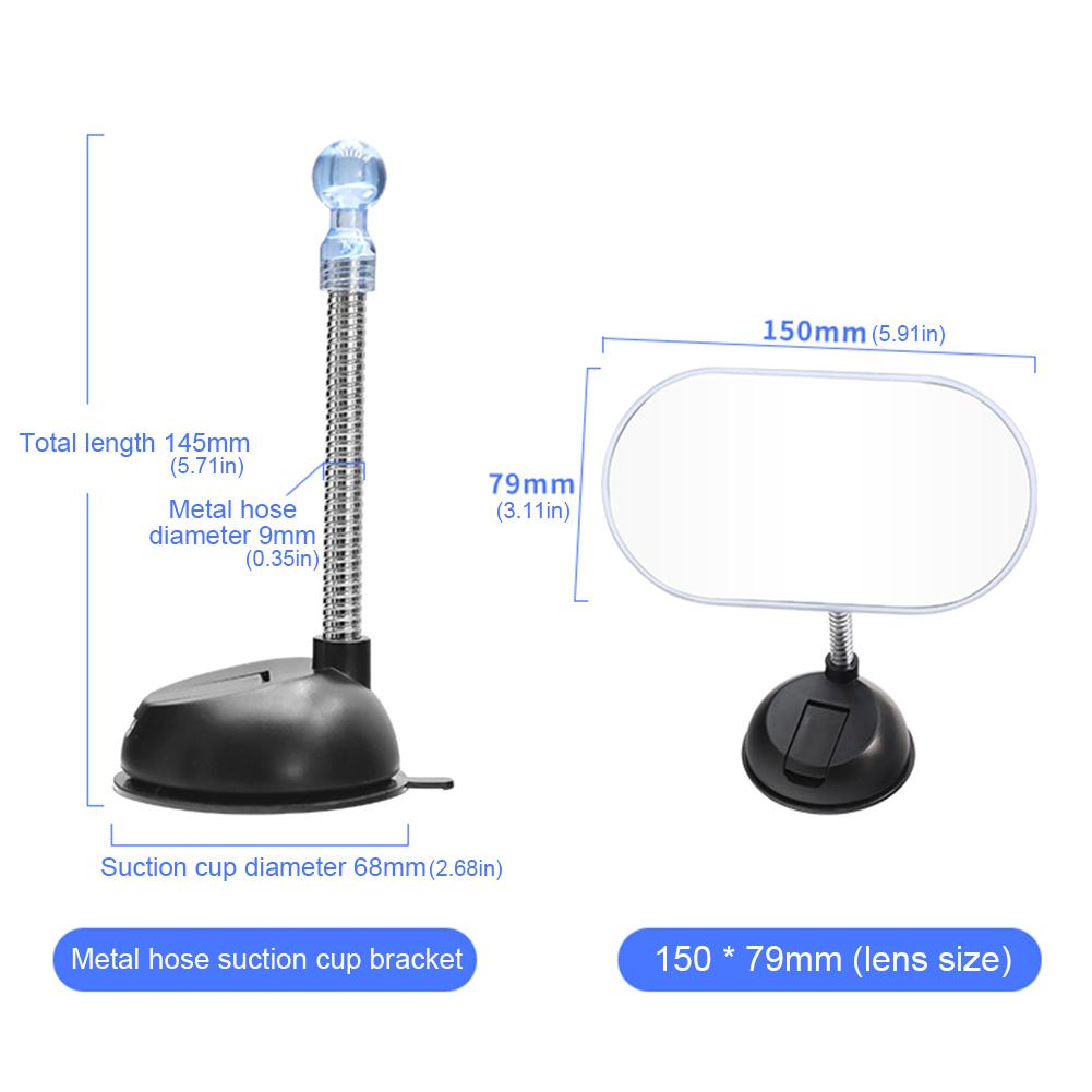 Auto Baby Rücksitz Rückspiegel Auto Innenraum Baby Spiegel Saugnapf 360 Grad Drehbar Einstellbar Weitwinkel Sicherheitsspiegel