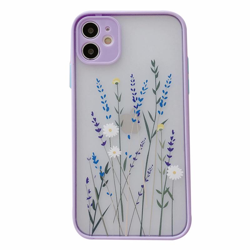 iPhone 16 Pro Max Floral Frosted Protective Case - Drop-proof, Full Coverage